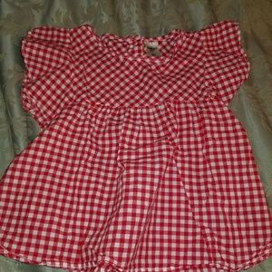 Cute white & red checkered shirt